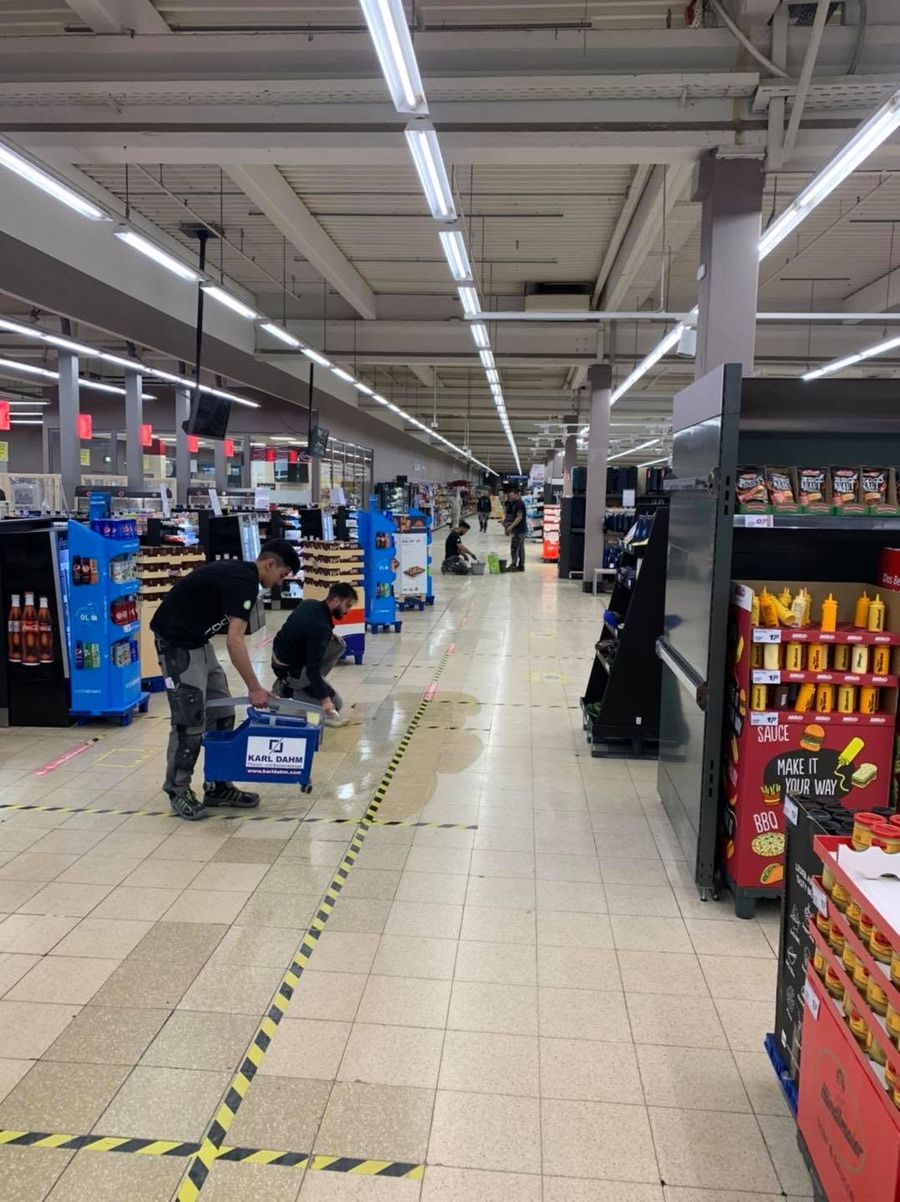 Boden im Supermarkt