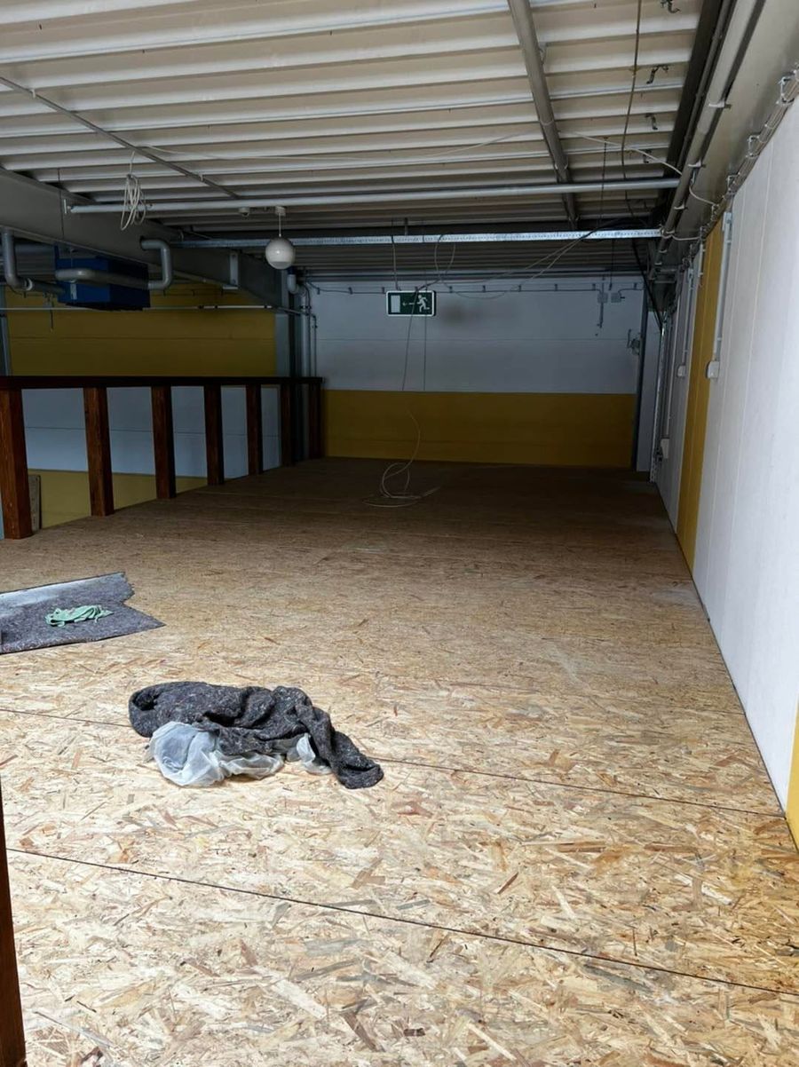 Umbau der 1:1-Halle – Während des Umbaus